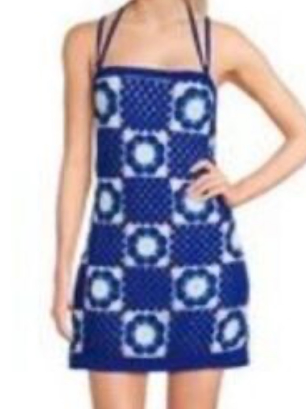 Chelsea & Violet Emily Pond Blue Crochet Dress NWT Size Medium - Picture 3 of 6